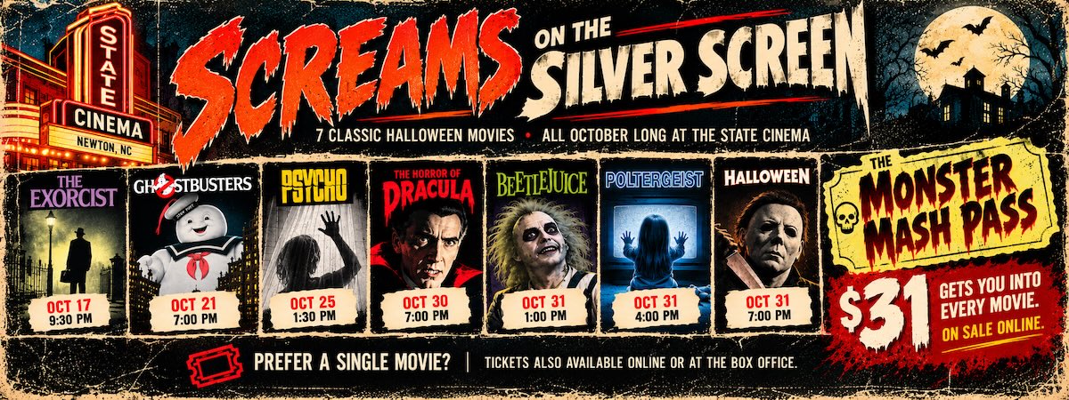 Screams on the Silver Screen: 7 classic Halloween movies all October long at the State Cinema. See the lineup and get the $31 Monster Mash Pass.